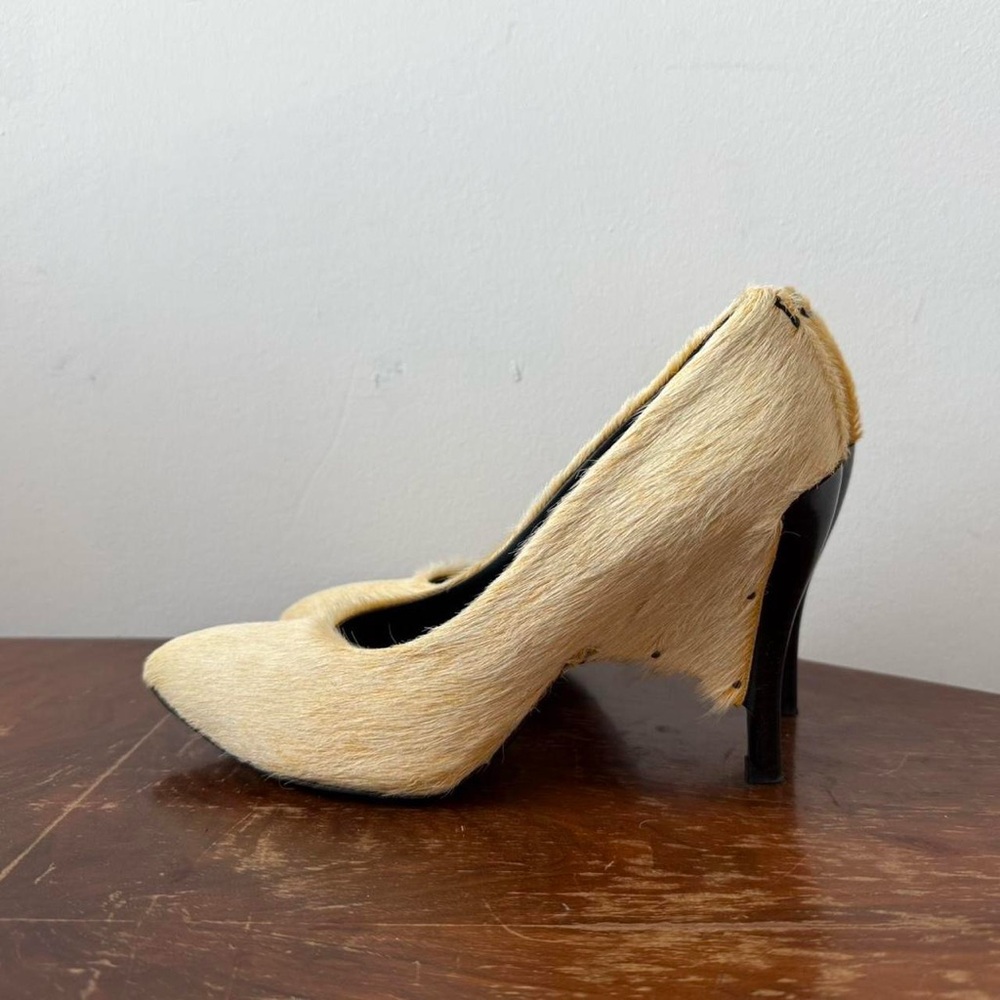 Collection Privée ponyhair and leather heels